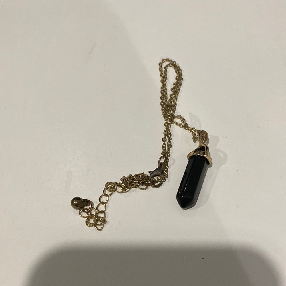 Black crystal necklace